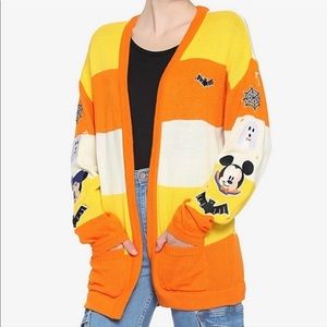 Disney Mickey Mouse candy corn cardigan.
